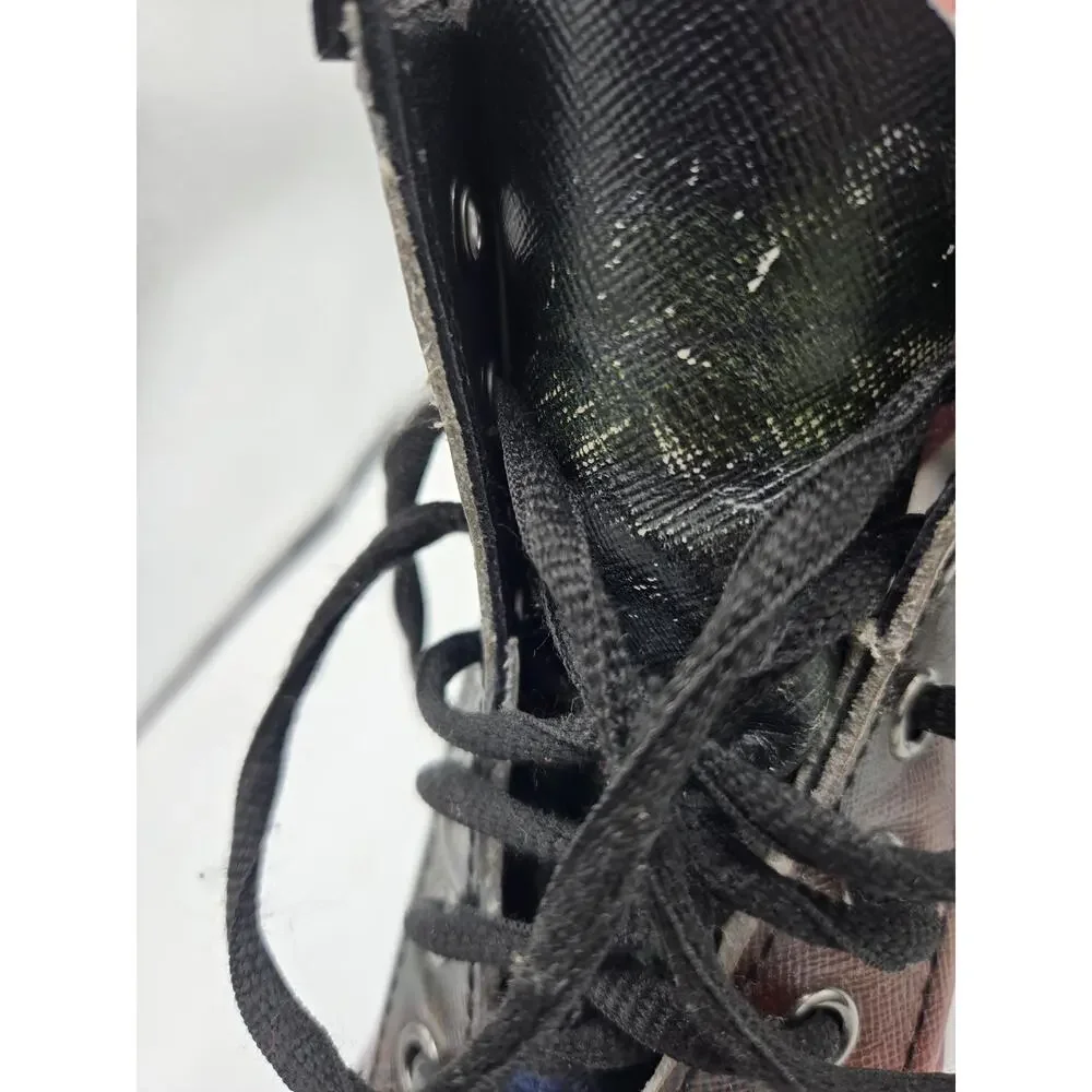 Dr. Martens 1460 Tartan Plaid Leather 8 Eye Lace Up Combat Boot Unisex 8M/9L - Picture 6 of 9